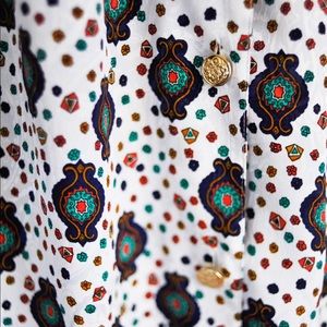 Vintage gold button blouse